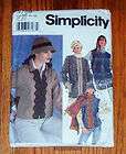 Simplicity 5793 Women Jacket Vest Scarf Hat