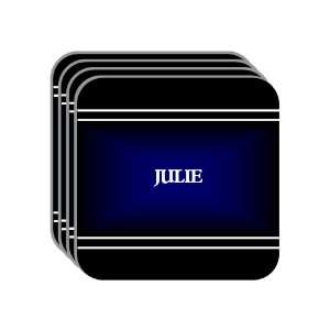   JULIE Set of 4 Mini Mousepad Coasters (black design) 