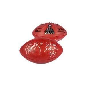ELI Manning & Ahmad Bradshaw Autographed Hand Signed Official NFL 