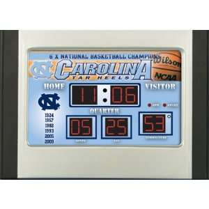  North Carolina Tar Heels Scoreboard Desk Clock Sports 