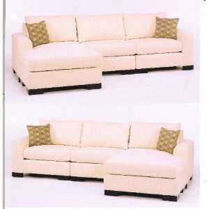   pc custom sectional sofa with straight line styling and otttman chaise