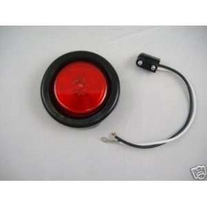 Red Incandescent 2 Round Truck Trailer Side Marker Clearance Light