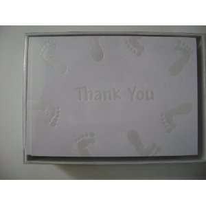  THANK YOU FOR BABY SHOWER EMBOSSED BABY FEET LOOK (20 CT 