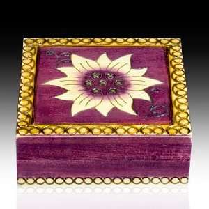  Chakra Tierra Purple Flower Jewelry Box