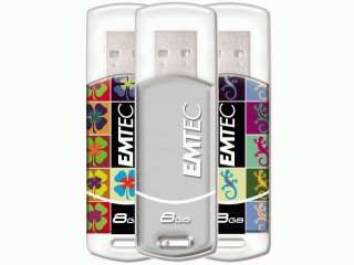   EMTEC C300 Style Series 8 GB USB 2.0 Flash Drive (Silver) Electronics
