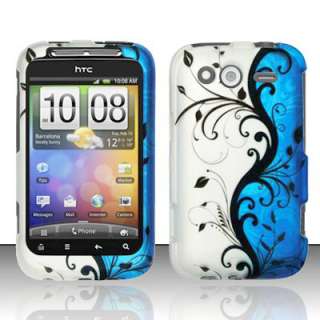   SnapOn Phone Protector Cover Case for HTC WILDFIRE S Vine Blue  