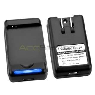 Battery+Charger+Black Hard Case+USB Cable+LCD Film For Samsung Infuse 