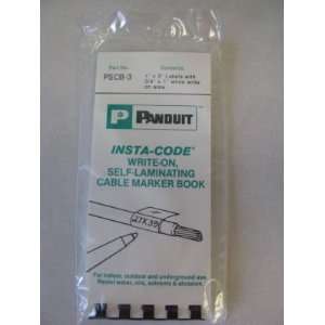    Code Write On Self Laminating Cable Marker Book PSCB 3 Electronics