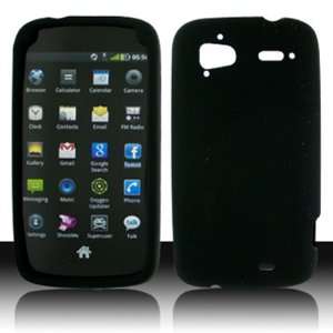 iNcido Brand HTC Sensation 4G Cell Phone Solid Black Silicon Skin Case
