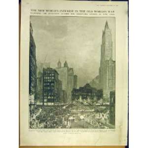  Ww1 America Newspaper Offices New York S126 Ship 1914 