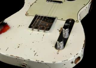 Fender Custom MB 62 Telecaster Heavy Relic Guitar Olympic White/3 