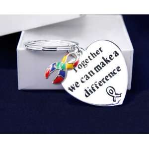  Autism Ribbon Key Chain  Together We Can Make A Difference 