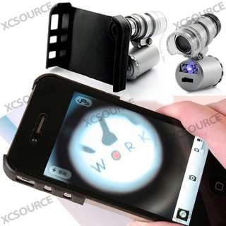 60X MAGNIFY PORTABLE OPTICAL ZOOM MICROSCOPE CAMERA LENS FOR iPhone 4 