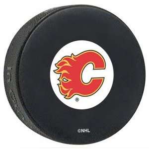   Calgary Flames NHL Team Logo Autograph Hockey Puck