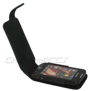 Black Leather case cover for Samsung S8000 Jet S8003  