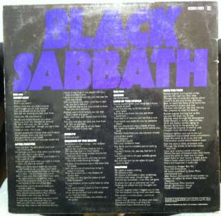 BLACK SABBATH master of reality LP 6360 050 German 1971  