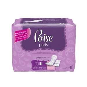  Poise Maximum Absorbency Pads, Regular Length, 48 Count 