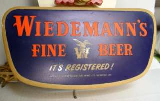 Vintage Wiedemanns Beer Lighted Motion Eagle Sign, Wiedemanns  