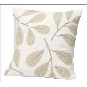 Pottery Barn Mistletoe Crewel Pillow Cover 