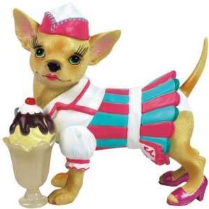  Aye Chihuahua Ice Cream Parlor Chihuahua Dog Figurine 