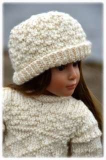   knitted winter gansey sweater set fits 18 Kidz n Cats Dolls  