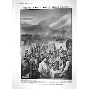   1908 FIRE COLUMBIA REFUGEES FERNIE RIOT ILLINOIS PARIS