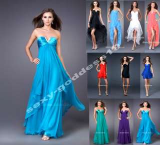   Crystal Vneck Party Prom Evening Dresses Bridesmaid Size 6 8 10 12 14