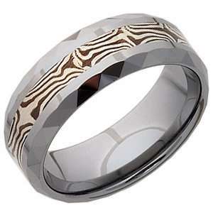   Facets and Shakudo and Sterling Silver Inlay/Tungsten Carbide Jewelry