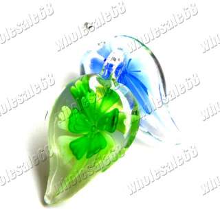 Wholesale lots 18ps 3D Flower Drop Murano glass Pendant  