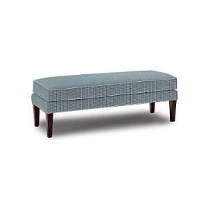Williams Sonoma Home Cortland Bench, Houndstooth, Blue/Ivory  