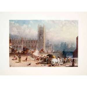  1906 Color Print Myles Birket Foster Manchester Cathedral 
