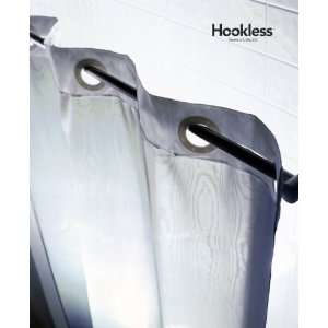    Embossed Moire Hookless Shower Curtain   Beige 