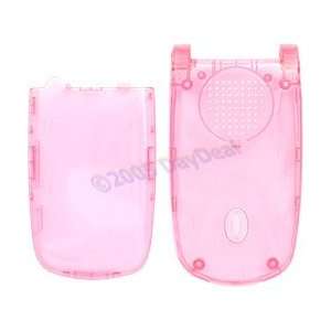  Clear Pink Faceplate w/ Battery Cover for Sanyo SCP 200 