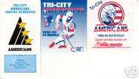 1993 94 Tri City Americans Hockey Schedule WHL  