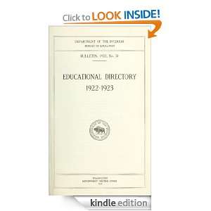 Educational directory, 1922 1923 United States Office of Education 