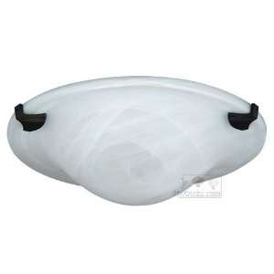   flush ceiling light in oil rubbed bronze with alabas