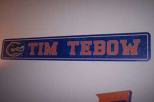 Tim Tebow FATHEAD Street Sign Florida Gators NCAA 40x6 Wall Graphic 
