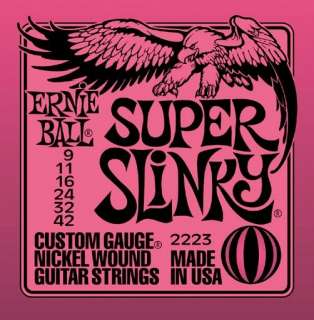 Ernie Ball Super Slinky Nickel Electric Guitar Strings 9   42 FREE 