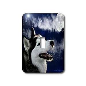 Edmond Hogge Jr Dogs   Blue Eyed Alaskan Husky   Light Switch Covers 