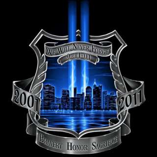 COP / POLICE DEPARTMENT 9 11 WTC MEMORIAL T SHIRT NEW  