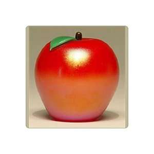  Apple   Red Iridescent Glass Paperweight