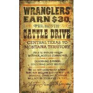  Customizable Large Wranglers Cattle Drive Vintage Style 