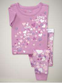   Sleeve Pants Pajamas Purple Heart 6 12, 12 18, 18 24, 3, 4, 5  