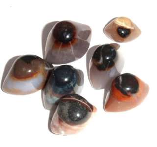 Third Eye Agate 08 Set of 7 Crystal Stones Protective Indian Riverbed 