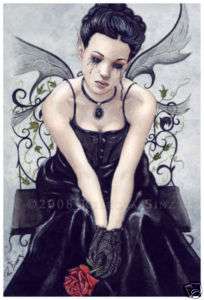 Gothic Fairy Fantasy Art LARGE SIZE PRINT rose victorian  