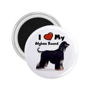  I Love My Afghan Hound Black Refrigerator Magnet