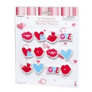  Valentine Novelty Erasers   12 Pack Case Pack 72