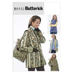 Butterick Patterns B5532 Misses Reversible Jacket and Vest; and Tote 