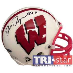  Ron Dayne Wisconsin Badgers Autographed Mini Helmet 