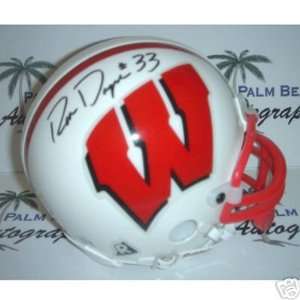  Ron Dayne signed Wisconsin Badgers Mini Helmet Sports 